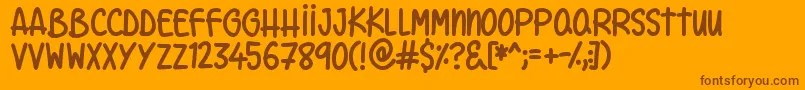 Unconditionally Font – Brown Fonts on Orange Background