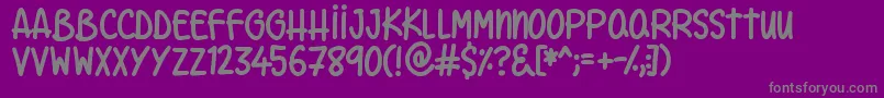 Unconditionally Font – Gray Fonts on Purple Background