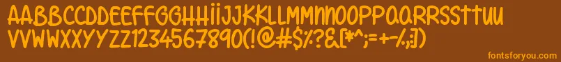 Unconditionally Font – Orange Fonts on Brown Background