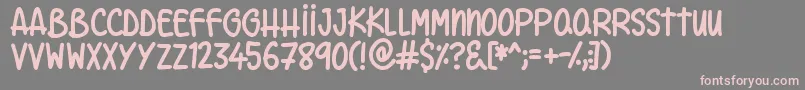 Unconditionally Font – Pink Fonts on Gray Background