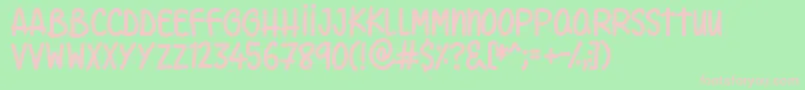 Unconditionally Font – Pink Fonts on Green Background