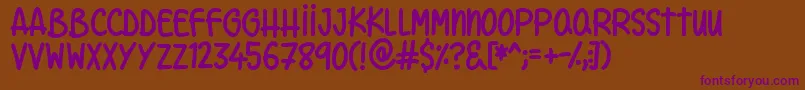 Unconditionally Font – Purple Fonts on Brown Background