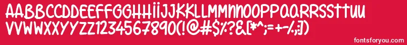 Unconditionally Font – White Fonts on Red Background