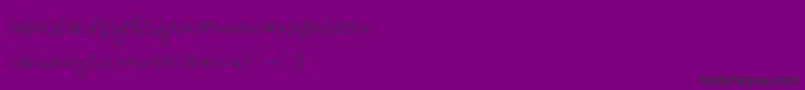Шрифт ShorthaltThinPersonalUse – чёрные шрифты на фиолетовом фоне