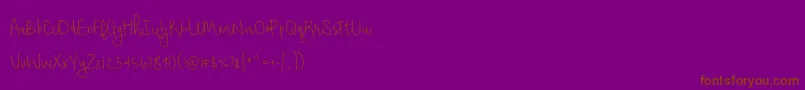 ShorthaltThinPersonalUse Font – Brown Fonts on Purple Background