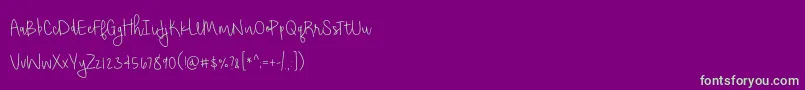 Police ShorthaltThinPersonalUse – polices vertes sur fond violet
