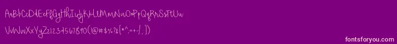 ShorthaltThinPersonalUse Font – Pink Fonts on Purple Background
