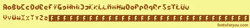 Шрифт Cedge1 – коричневые шрифты на жёлтом фоне