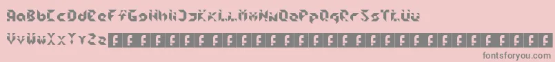 フォントCedge1 – ピンクの背景に灰色の文字