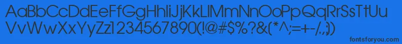Trendexssk Font – Black Fonts on Blue Background