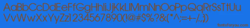 Trendexssk Font – Brown Fonts on Blue Background
