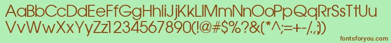 Trendexssk Font – Brown Fonts on Green Background