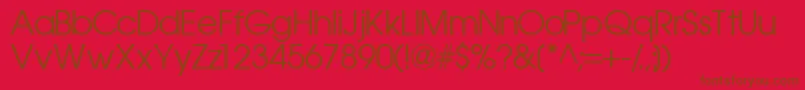 Fonte Trendexssk – fontes marrons em um fundo vermelho