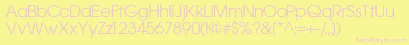 Trendexssk Font – Pink Fonts on Yellow Background