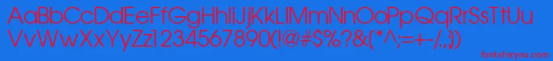 Trendexssk Font – Red Fonts on Blue Background