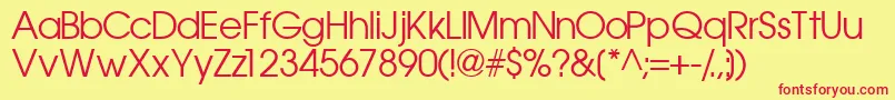 Trendexssk Font – Red Fonts on Yellow Background