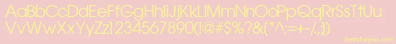 Police Trendexssk – polices jaunes sur fond rose