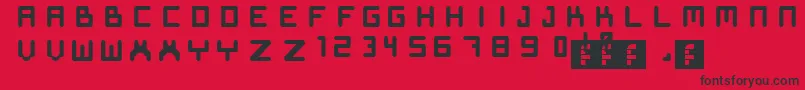 Seppefont Font – Black Fonts on Red Background