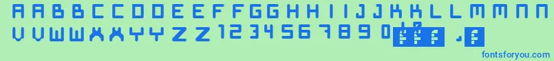 Seppefont Font – Blue Fonts on Green Background