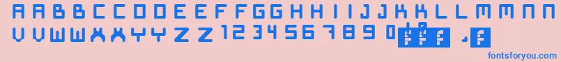 Seppefont Font – Blue Fonts on Pink Background