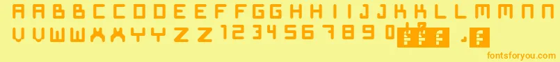 Seppefont Font – Orange Fonts on Yellow Background