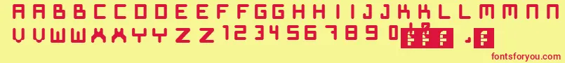 Seppefont Font – Red Fonts on Yellow Background