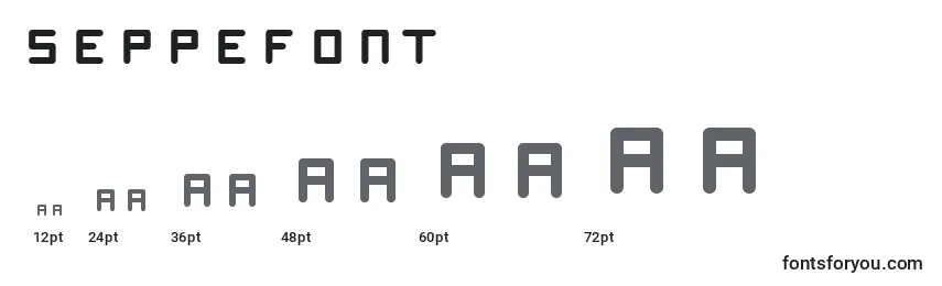 Seppefont Font Sizes