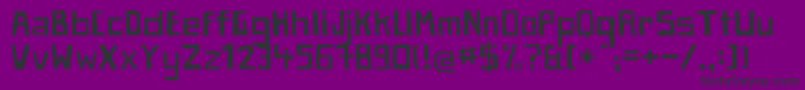 PaperjohnnyeinhalbRegular-fontti – mustat fontit violetilla taustalla