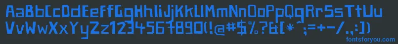 PaperjohnnyeinhalbRegular Font – Blue Fonts on Black Background