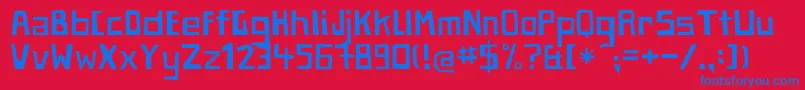 PaperjohnnyeinhalbRegular Font – Blue Fonts on Red Background