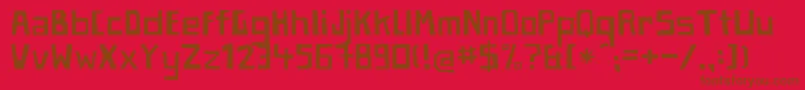 PaperjohnnyeinhalbRegular Font – Brown Fonts on Red Background
