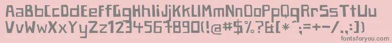 PaperjohnnyeinhalbRegular Font – Gray Fonts on Pink Background