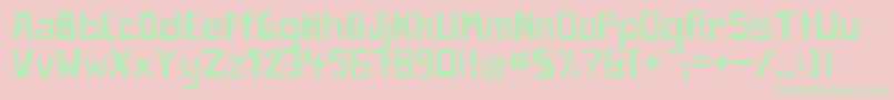 PaperjohnnyeinhalbRegular Font – Green Fonts on Pink Background