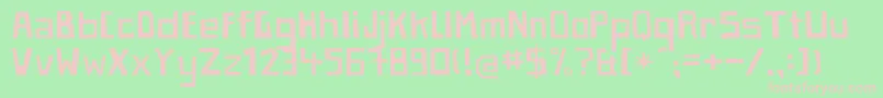 PaperjohnnyeinhalbRegular Font – Pink Fonts on Green Background