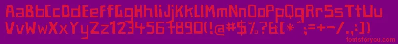 PaperjohnnyeinhalbRegular Font – Red Fonts on Purple Background