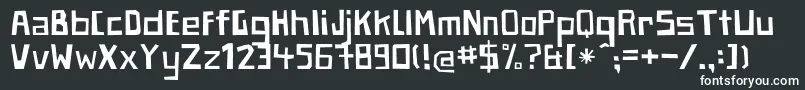 PaperjohnnyeinhalbRegular Font – White Fonts on Black Background