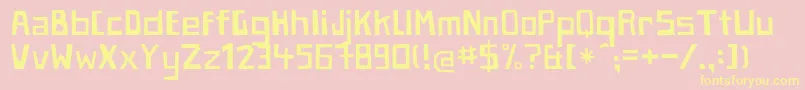 PaperjohnnyeinhalbRegular Font – Yellow Fonts on Pink Background