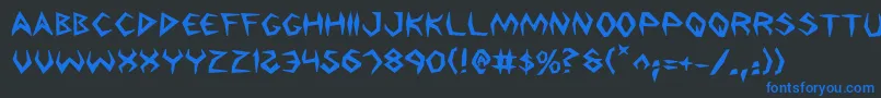 ArgosyBold Font – Blue Fonts on Black Background