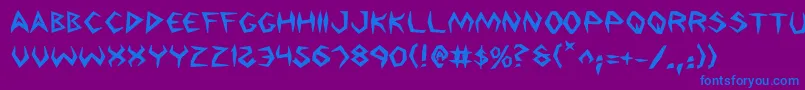 ArgosyBold Font – Blue Fonts on Purple Background