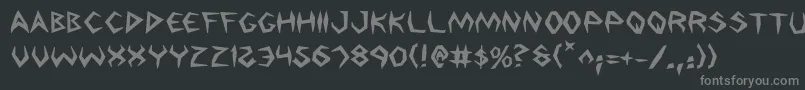 ArgosyBold-Schriftart – Graue Schriften auf schwarzem Hintergrund