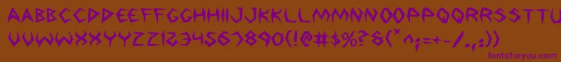 ArgosyBold Font – Purple Fonts on Brown Background