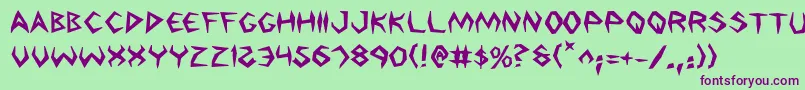 ArgosyBold Font – Purple Fonts on Green Background