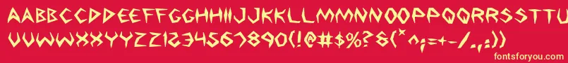 ArgosyBold Font – Yellow Fonts on Red Background