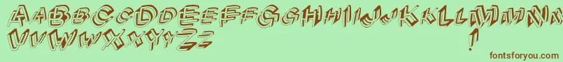 Archibeta Font – Brown Fonts on Green Background