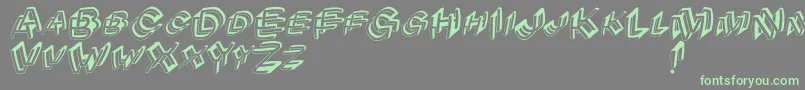 Archibeta Font – Green Fonts on Gray Background