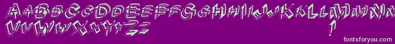 Archibeta Font – Green Fonts on Purple Background