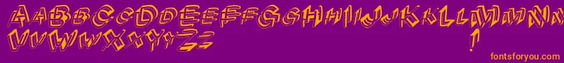 Archibeta Font – Orange Fonts on Purple Background