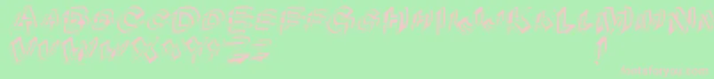 Archibeta Font – Pink Fonts on Green Background