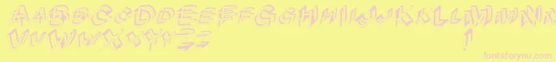 Archibeta Font – Pink Fonts on Yellow Background