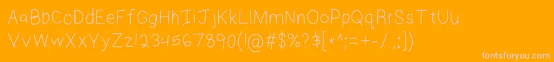 HmJaymse Font – Pink Fonts on Orange Background